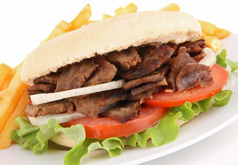 kebab and french fries