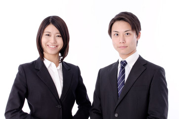 a portrait of asian business team