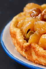 Apple cake close-up.
