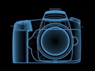 X-ray of a digital photo camera.