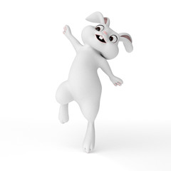 3d rendered illustration of a cute easter bunny