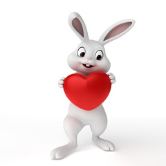 3d rendered illustration of a cute easter bunny