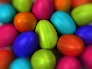Fototapeta na wymiar 3d rendered illustration of a bunch of easter eggs