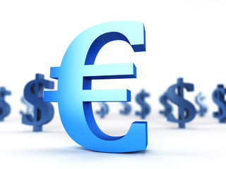 3d rendered abstract illustration of an euro sign