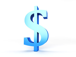 3d rendered illustration of a dollar sign