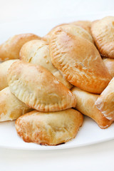 Homemade pasties with potatoes