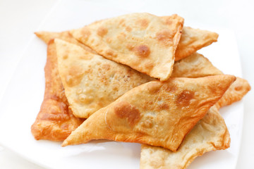 chebureks on the plate