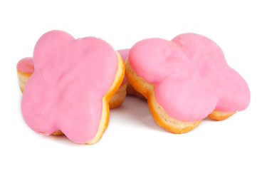 Obraz na płótnie Canvas donut with pink frosting