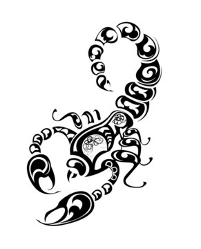 Scorpio tattoo. Vector illustration