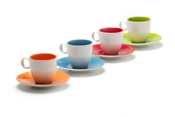 four cups and four colors
