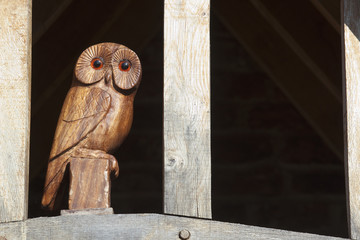 ornamental wooden owl