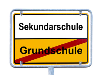 Schild Grundschule - Sekundarschule