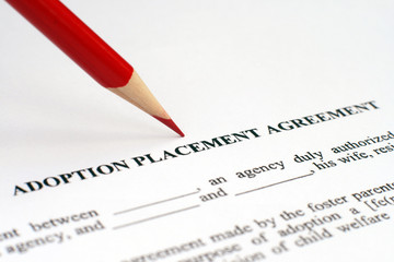 Obraz premium Adoption agreement
