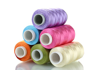 bright bobbin thread isolated on white.