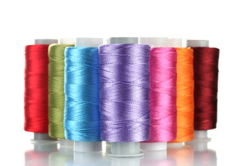 bright bobbin thread isolated on white.