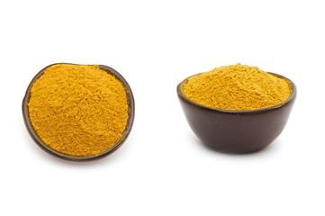 Curry spices in a clay bowl