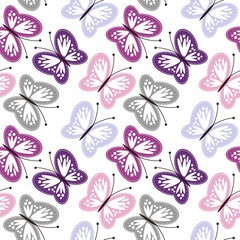 seamless background with openwork butterflies