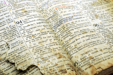 Fototapeta premium Very old open bible