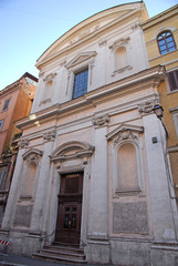 Fototapeta na wymiar Rome, Ildefonso and Thomas de Villanova church.