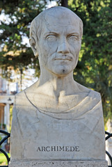 Rome Archimedes statue at Borghese villa