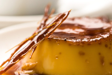 Delicious creme caramel dessert