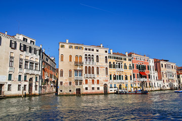 Traditional view of Grand Canal in, Venice