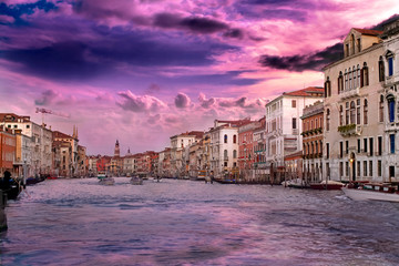 Sunset at Venice in vanilla sky