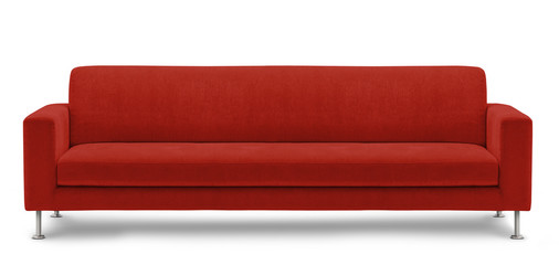 long sofa, bench on white background