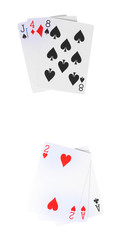 Cards isolated on white