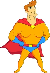 Abwaschbare Fototapete Superhelden Superhelden-Cartoon-Figur