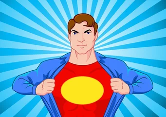Selbstklebende Fototapete Superhelden Superhelden verdeckt