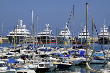 Port of Antibes in France
