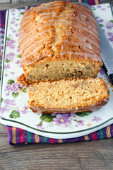 Maple cake with glaze