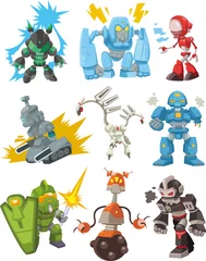Abwaschbare Fototapete Roboter Cartoon-Roboter