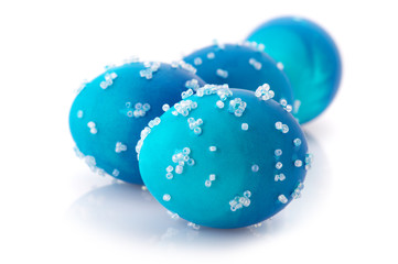 Blue Easter eggs