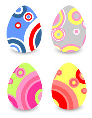 stylized Easter eggs