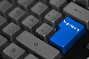 Registrierung blau