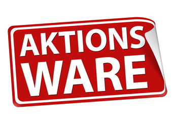Fototapeta premium aktionsware aufkleber button