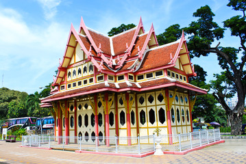 The old pavilion ticket office at Hau Hin railway station in Tha