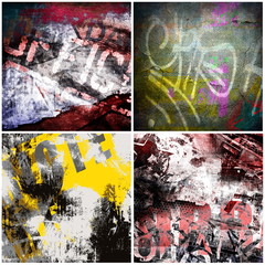 Fototapeta premium Graffiti backgrounds set