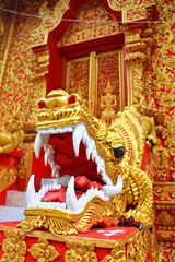 naga statue of thai temple,thailand