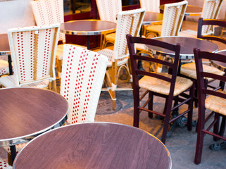 Empty coffee terrace