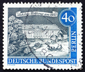 Postage stamp Germany 1962 Bellevue Palace, 1800