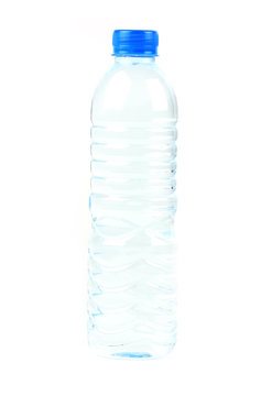 Drink water in plastic bottle