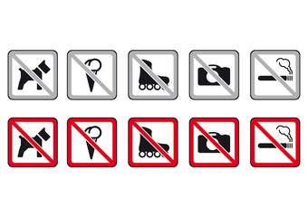 No dogs, no ice cream, no rollers, no photo, no smoking
