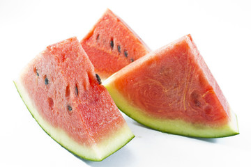 Watermelon slice isolated on white background