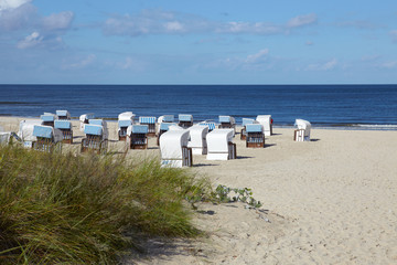 Strandkörbe am Strand der Ostsee von Ahlbeck