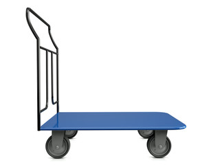 3d image trolley with boxes symbolizing bystrtsyu shipping and w