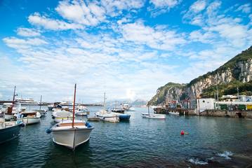 Fototapeta na wymiar Capri, łodzie