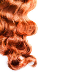 Red Hair Isolated On White